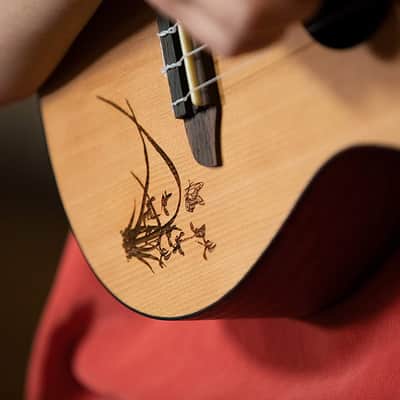 Ortega Guitars, 4-String Bonfire Series Concert Acoustic-Electric Ukulele, Right-Handed, (RU5CE) image 8