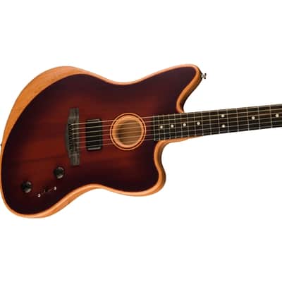Fender American Acoustasonic® Jazzmaster® All-Mahogany, Ebony Fingerboard, Bourbon Burst image 5