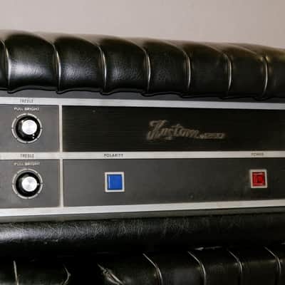 Kustom Stack K250-1 Bass Head Kustom 1-18B Cabinet and Kustom X1-18B Cabinet with Audio Power Module Early-mid 1970's - Black Tuck & Roll Naugahyde image 4