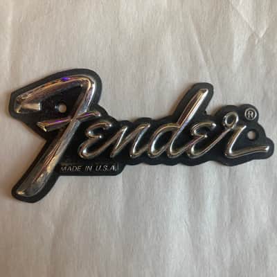 Fender Metal Amp Logo Badge Plate 1980s? - Chrome image 1