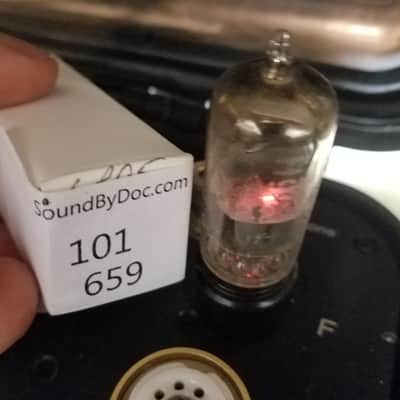 Amperex Matched Pair (2) 6922 tNOS AT1000 TESTED Vacuum Tubes Rare D getter PQ Premium SQ Special Quality Heerlen Gold Pins E88CC dual triode 1958-1961 image 8