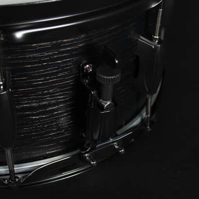 Tama Woodworks 14" x 6.5", 8-Ply Wood Snare, Black Oak Wrap image 3