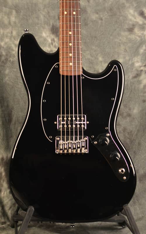 Squier Mustang Single Pickup Electric Guitar Ebony Gloss w Deluxe