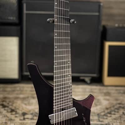 Ibanez Alpha A528 Multi-Scale 8-String Electric Guitar - Coral Mirage with Gig Bag image 4