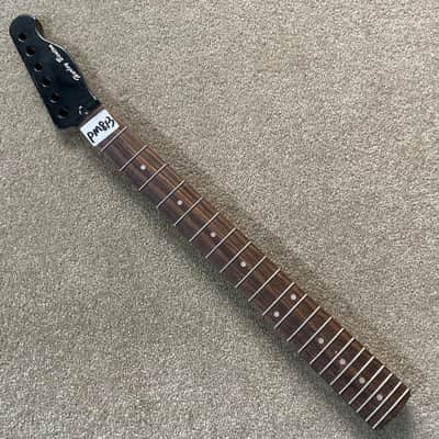 Black Harley Benton Maple Wood Tele Style Guitar Neck, Rosewood 22 Frets Fingerboard image 1