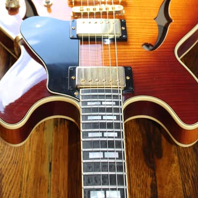 Yamaha Electric semi hollow body SA 2200 HQM001I - Tobacco Sunburst image 5