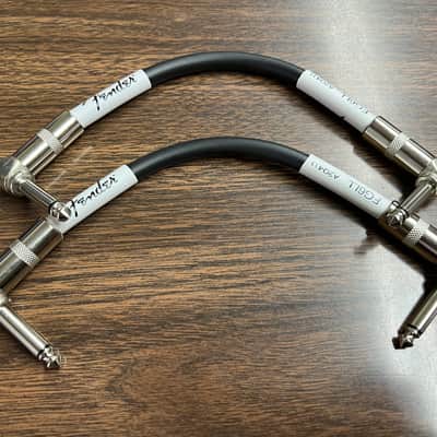 Lot of 2 FENDER Professional 6" Patch CABLE for GUITAR effects NEW -Right Angle image 1