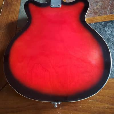 Kingston MIJ vintage Kent/Teisco-esque electric 1960s red burst image 5