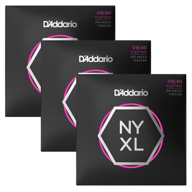 3-Pack! D'Addario NYXL 09-40 Balanced Tension Super Light Set NYXL0940BT image 1