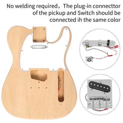 🎸Unmarked S Series Electric Guitar Kit +Whammy / Tremolo +Rosewood FB +Soft Case/Gg Bag +Strap +Cable +Pick!🎸 image 2