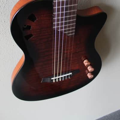 Brand New Cordoba Stage Thinbody Nylon String Acoustic/Electric Guitar - Edgeburst image 4