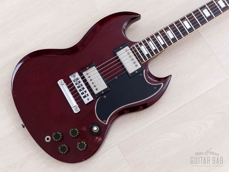 1976 Gibson SG Standard Vintage Guitar Wine Red w/ Tarback & Top, Chainsaw Case