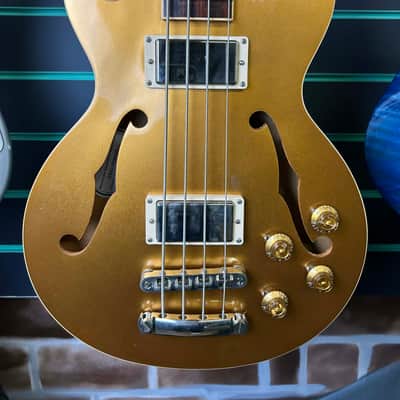 Gibson Memphis ES-Les Paul Gold Top 2015 Hollow Body Electric Bass image 4