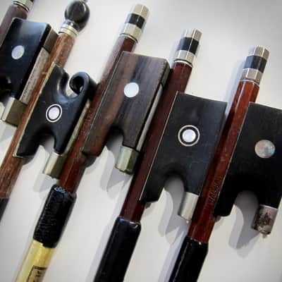 German Violin Bows Various Makers High Quality 4/4, 7/8, & 3/4 Sizes Lot of Twelve(12) Circa-1900s-Brown image 9