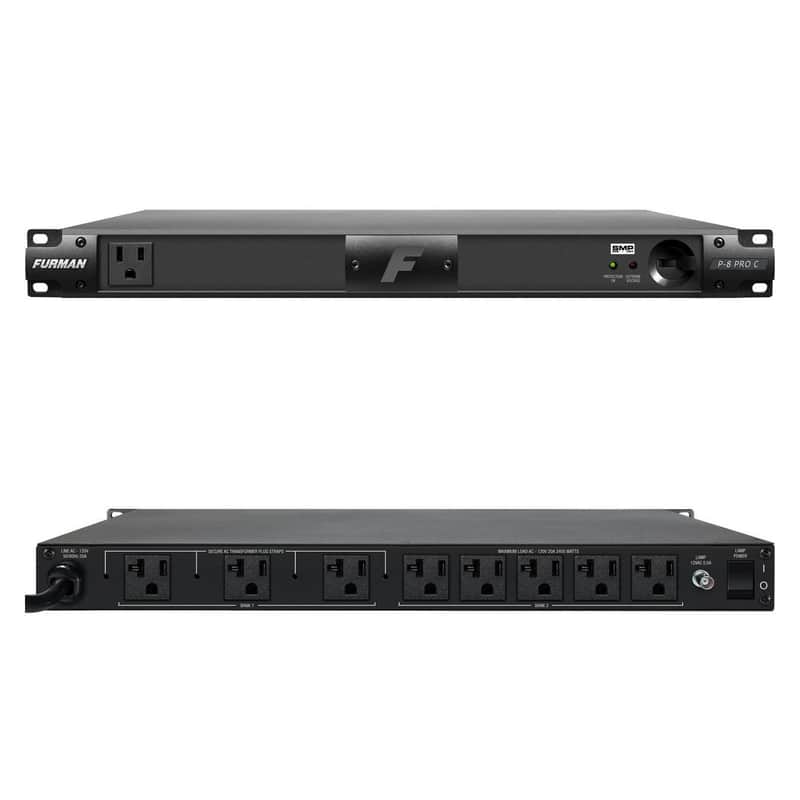Furman P-8 Pro C 20A Advanced Power Conditioner W/SMP 9 Outlets 1RU image 1