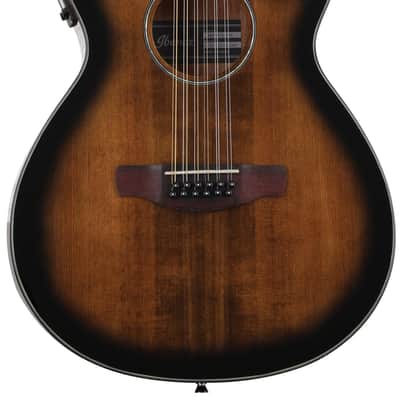Ibanez AEG5012 12-string Acoustic-electric Guitar - Dark Violin Sunburst image 1