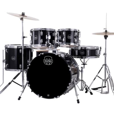 Mapex Comet 5 Piece Complete Setup 20 In. - Dark Black (CM5044FTCDK) image 3