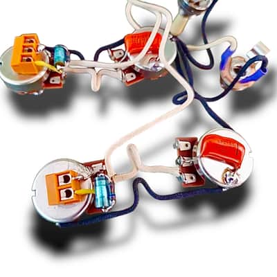 Epiphone Gibson Olympic Solderless Wiring Harness 2 Pickup Bourns Pots .022 Caps - Pro Tones image 2
