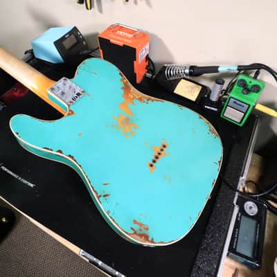 2020 Fender Custom Shop 60 HS Telecaster Custom Heavy Relic Sea Foam Green L.E. image 23