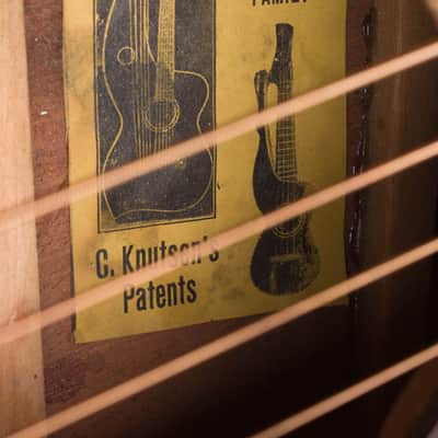 Knutsen 10 String Harp Guitar, c. 1915, black gig bag case. image 10