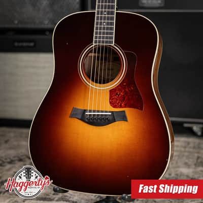 Taylor Custom Shop Dreadnought Acoustic Guitar - Vintage Sunburst with Hardshell Case - Used image 1