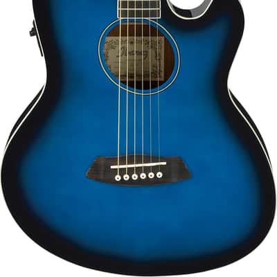 Ibanez TCY10ETBS Acoustic Guitar - Transparent Blue Sunburst High Gloss image 1
