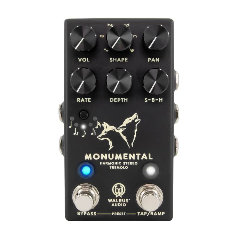 Walrus Audio Monumental Harmonic Stereo Tap Tremolo Pedal - Black image 1