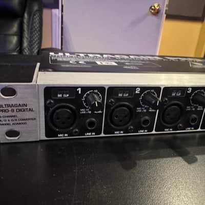 Behringer Ultragain Pro-8 Digital ADA8000 8-Channel Mic Preamp with A/D Converter 2000s - Black / Silver image 2