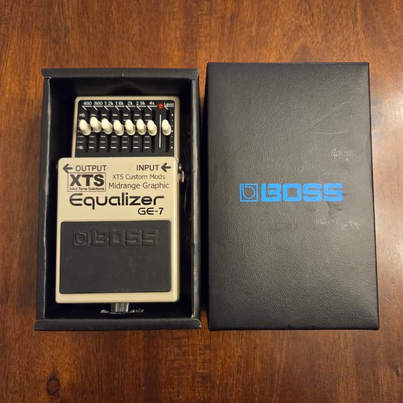 Boss GE-7 (Old Style w/Box) XTS Midrange Mod Xact Tone Solutions Modded Graphic Equalizer EQ image 1