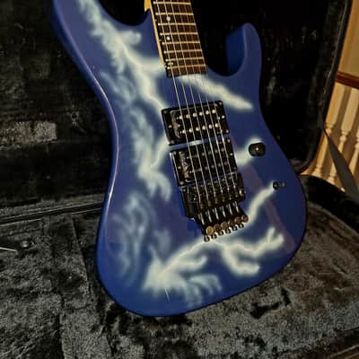 Kramer Nightswan 1989 Lightning graphic guitar Vintage Original Floyd  F serial EXCELLENT!!! image 5