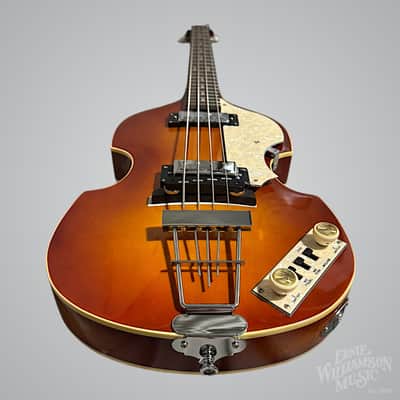 Hofner Ignition PRO Violin Bass, Sunburst, Teacup knobs image 9