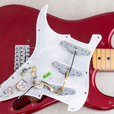 2020 Fender Custom Shop Limited Edition 1969 Stratocaster Journeyman Relic Aged Firemist Red w/ Case, COA, Tags image 19