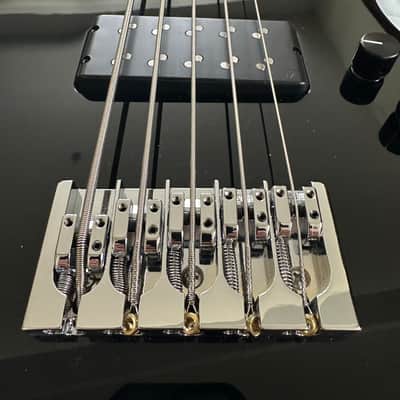 2023 Mike Lull USA Custom M5 5-String Bass – Gloss Black – 34” Scale – Bartolini NTMB image 5