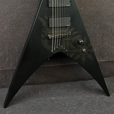 LTD Hex-7 Nergal Signature 7-String Electric Guitar Matte Black w/ Flying V Case image 3
