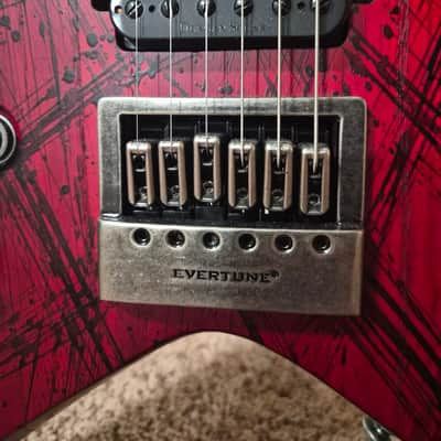 Solar V1.6Canibalismo Red Open Pore and Blood Splatter Electric Guitar image 7