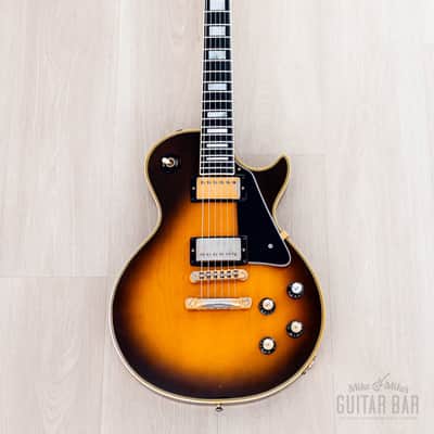 1977 Gibson Les Paul Custom Vintage Guitar Tobacco Sunburst w/ T Tops, Case image 2