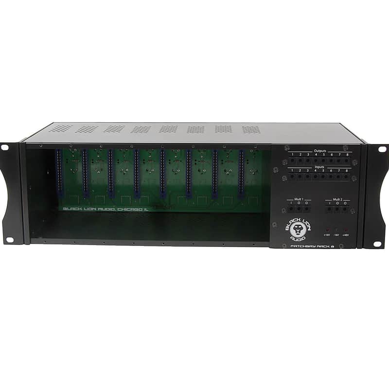 Black Lion Audio PBR-8 Patchbay Rack 8 Powered 500 Series Frame
