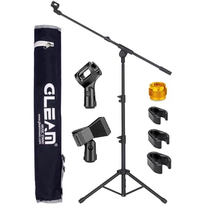 Microphone Stand - Tripod Boom Mic Stand With Carrying Bag And Screw Adapter (Tripod) image 1