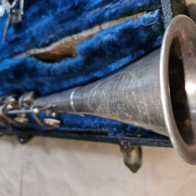 Cavalier Elkhart metal clarinet, USA, Silver-finish, functional, complete. image 7