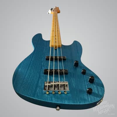 Sire Marcus Miller V6-4 String Bass Guitar, Maple Fingerboard, Ocean Turquoise Blue image 9