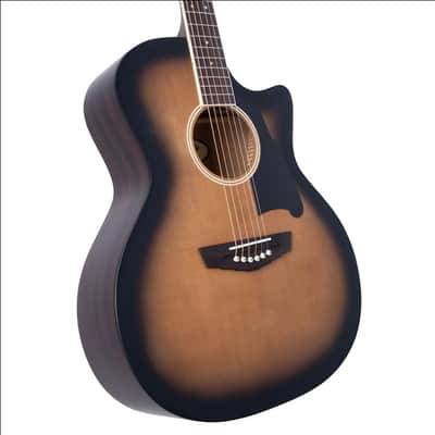 D'Angelico Premier Gramercy Acoustic-Electric Guitar in Aged Burst Finish; Captivating Elegance, Mint image 12