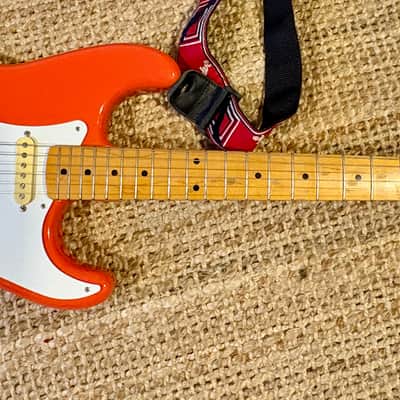 Squier Hank Marvin Stratocaster 1991 Fiesta Red MIJ image 2
