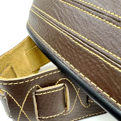 Walker and Williams C-34 Cognac Brown Premium Handmade Double Padded Leather Strap image 7