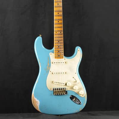 Mint Fender Limited Edition '58 Stratocaster Heavy Relic - Super Faded Aged Taos Turquoise image 2