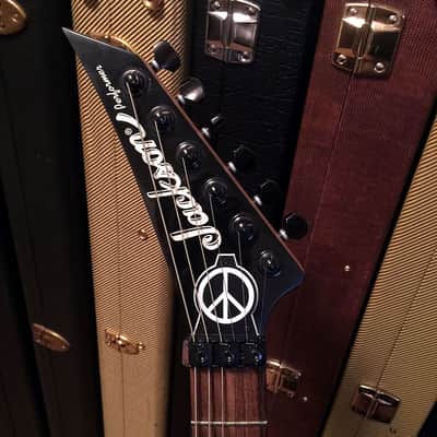 GUITAR TRUSS ROD COVER - Engraved - Fits JACKSON - PEACE - OVERSIZED XL - BLACK image 2