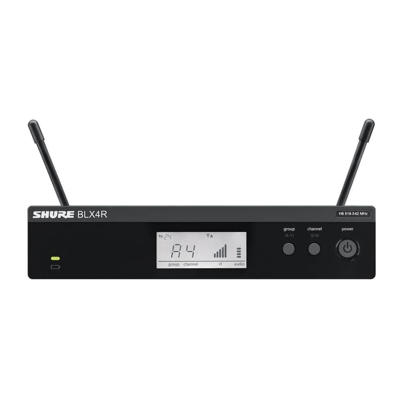 Shure BLX4R 1-Channel Rackmount Analog Wireless Receiver (H9: 512 to 542 MHz) image 1