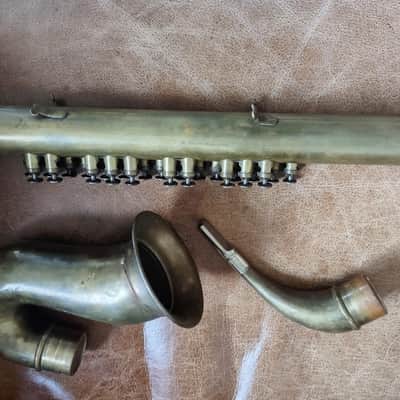 Couesnon Goofus 1924 Unlacquered Brass Queenophone Antique image 22