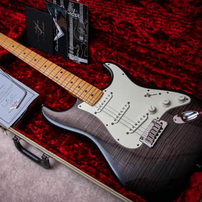 FENDER USA Custom Shop Deluxe Stratocaster AAA+ " Ebony Trans + Maple" (2012) image 1