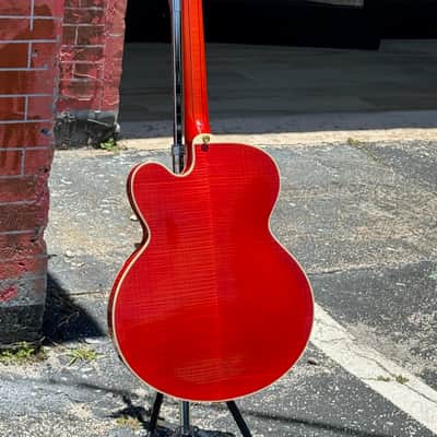 Gibson L-5CT Thinline 2000 - Cherry Tomato Red w/stunning Flamey Maple back & sides ! image 4