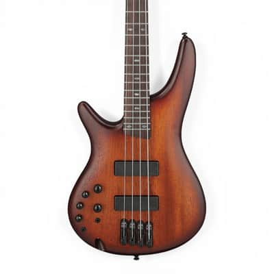 Ibanez SR500ALMHL Left-Handed (Lefty) 4-String Electric Bass – Mahogany Brown Burst Low Gloss image 4